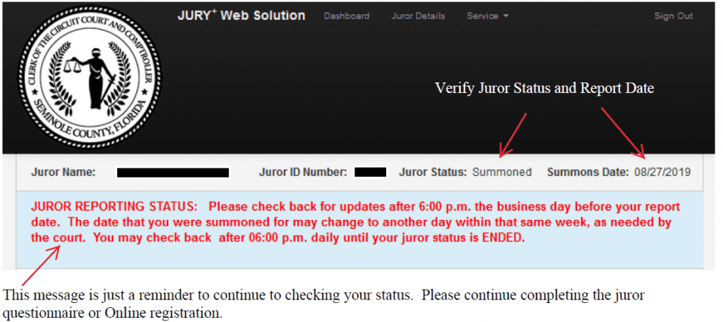 Jury Web Screenshot